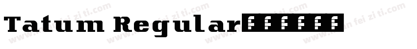 Tatum Regular字体转换